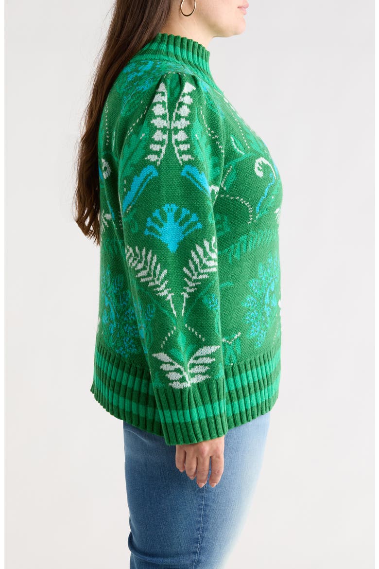 Verda Mock Neck Sweater, Alternate, color, GREEN-MULTI