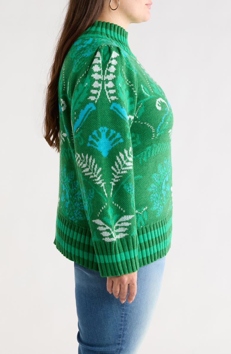 SUGARLIPS Verda Mock Neck Sweater, Alternate, color, Green-Multi