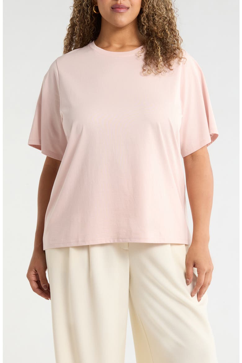 Relaxed Fit Pima Cotton Crewneck T-Shirt, Main, color, PINK SEPIA
