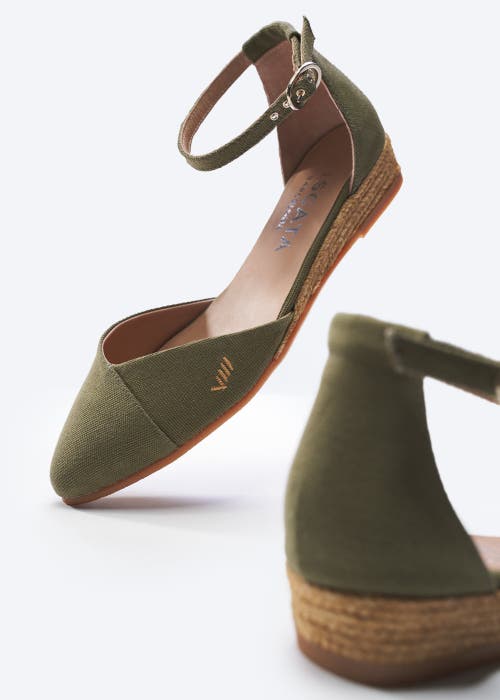 Viscata Montroig Canvas Espadrille Flats In Olive