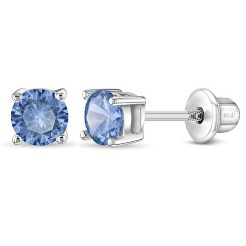 In Season Jewelry Classic Round Solitaire Earrings In Metallic