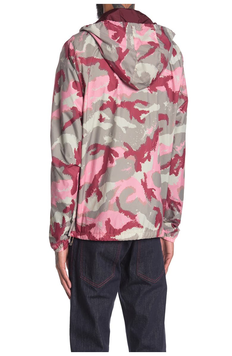 Valentino Hooded Camo Giubbino Jacket, Alternate, color,