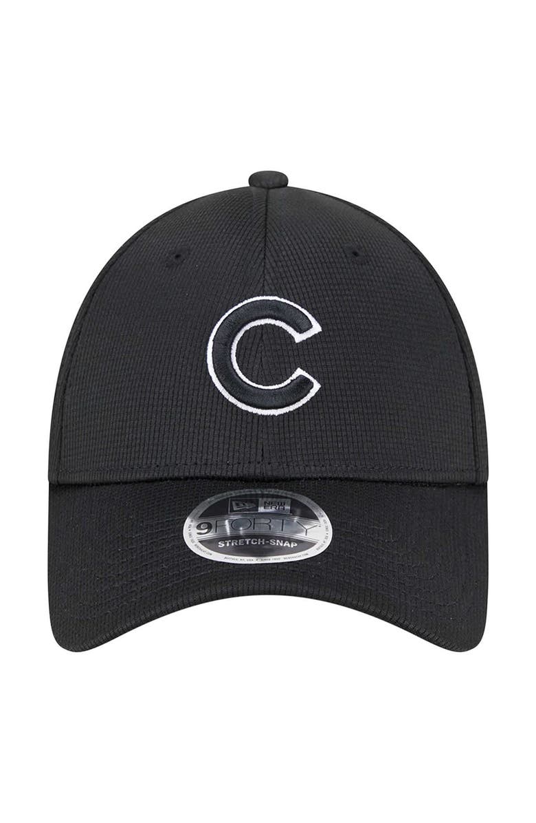 New Era Men's New Era Black Chicago Cubs Pivot 9FORTY Adjustable Hat, Alternate, color, Black