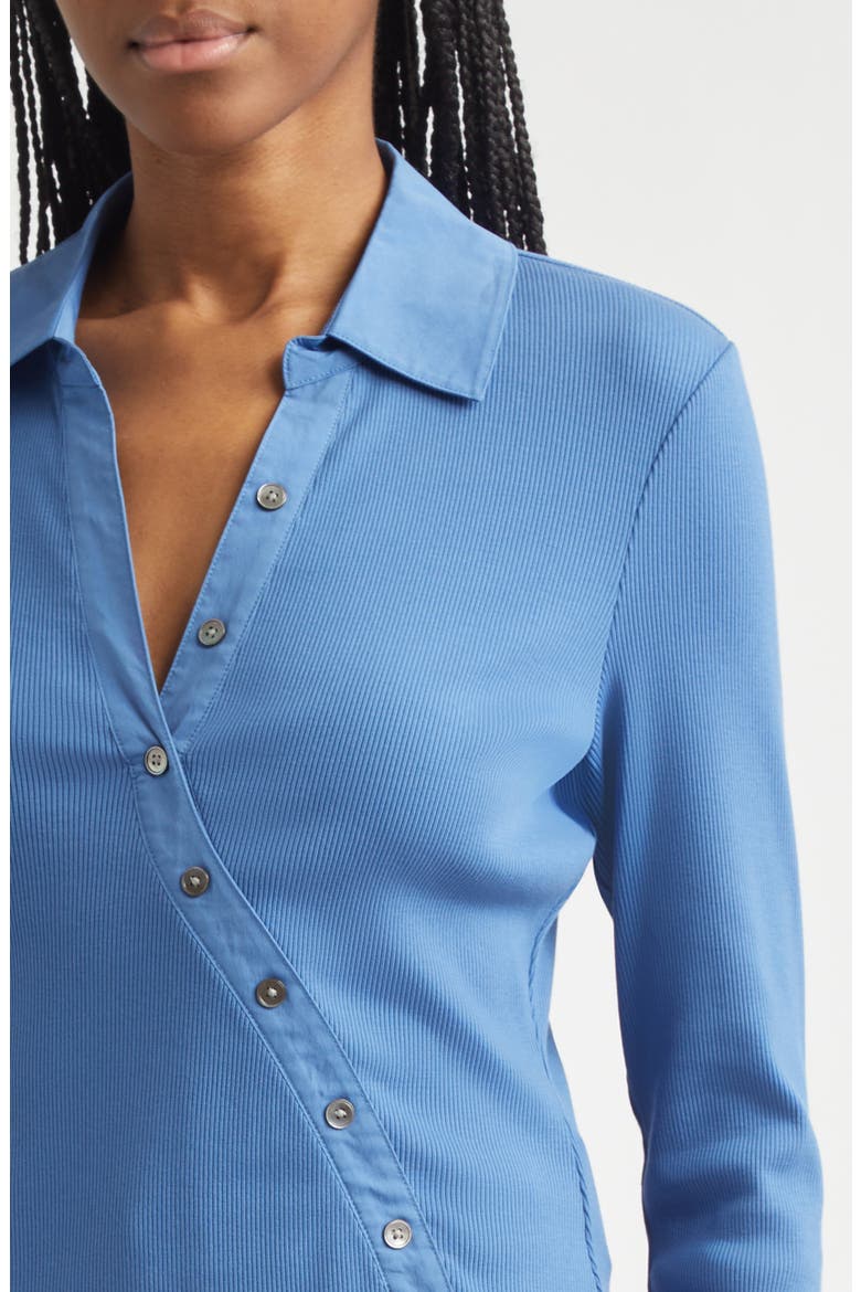 Brenner Stretch Cotton Rib Top, Alternate, color, BLUE COAST