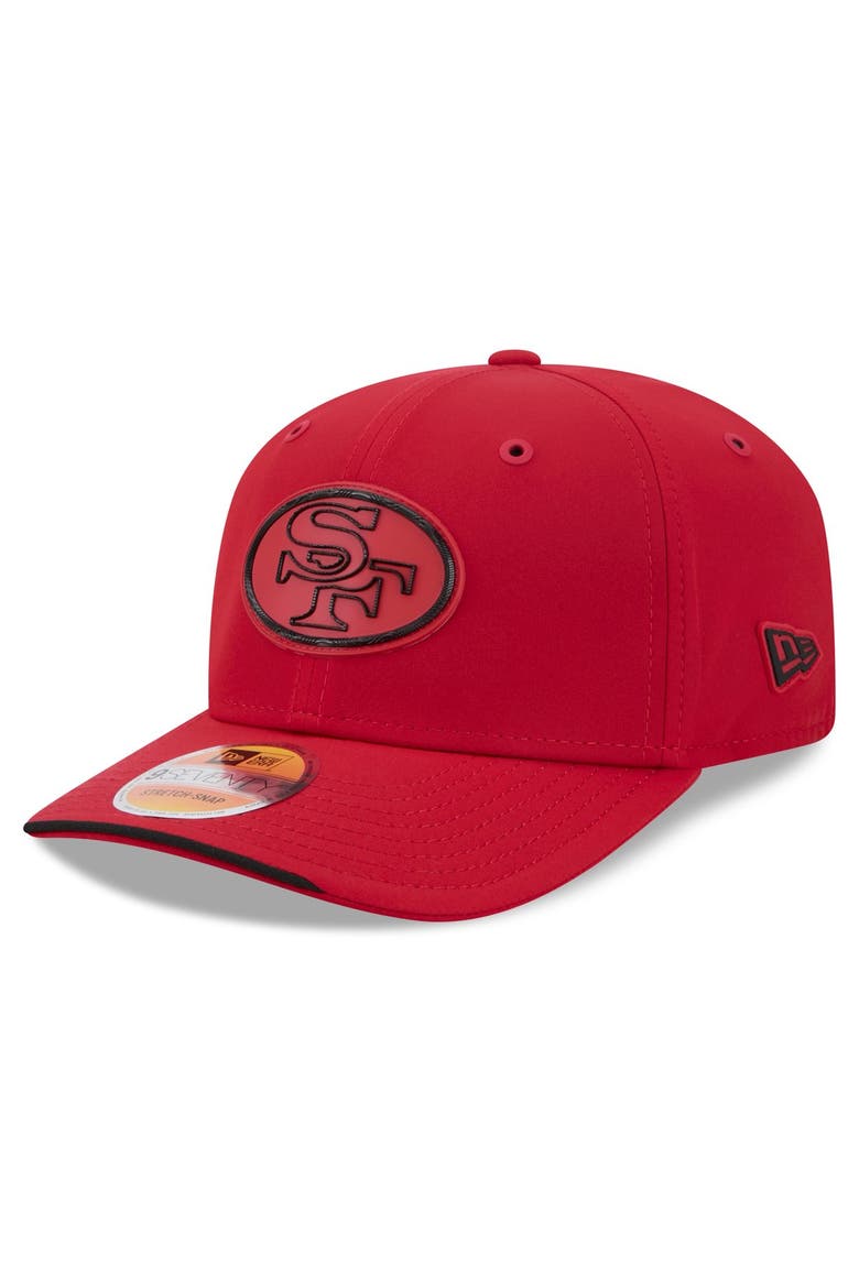 Men's New Era Scarlet San Francisco 49ers 2026 Sideline Throwback 9SEVENTY Adjustable Hat, Main, color, Scarlet
