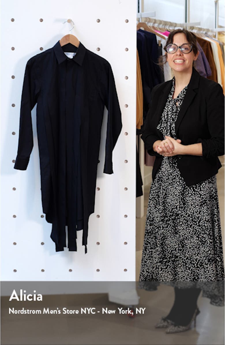 Streamer Long Sleeve Cotton Shirtdress, sales video thumbnail