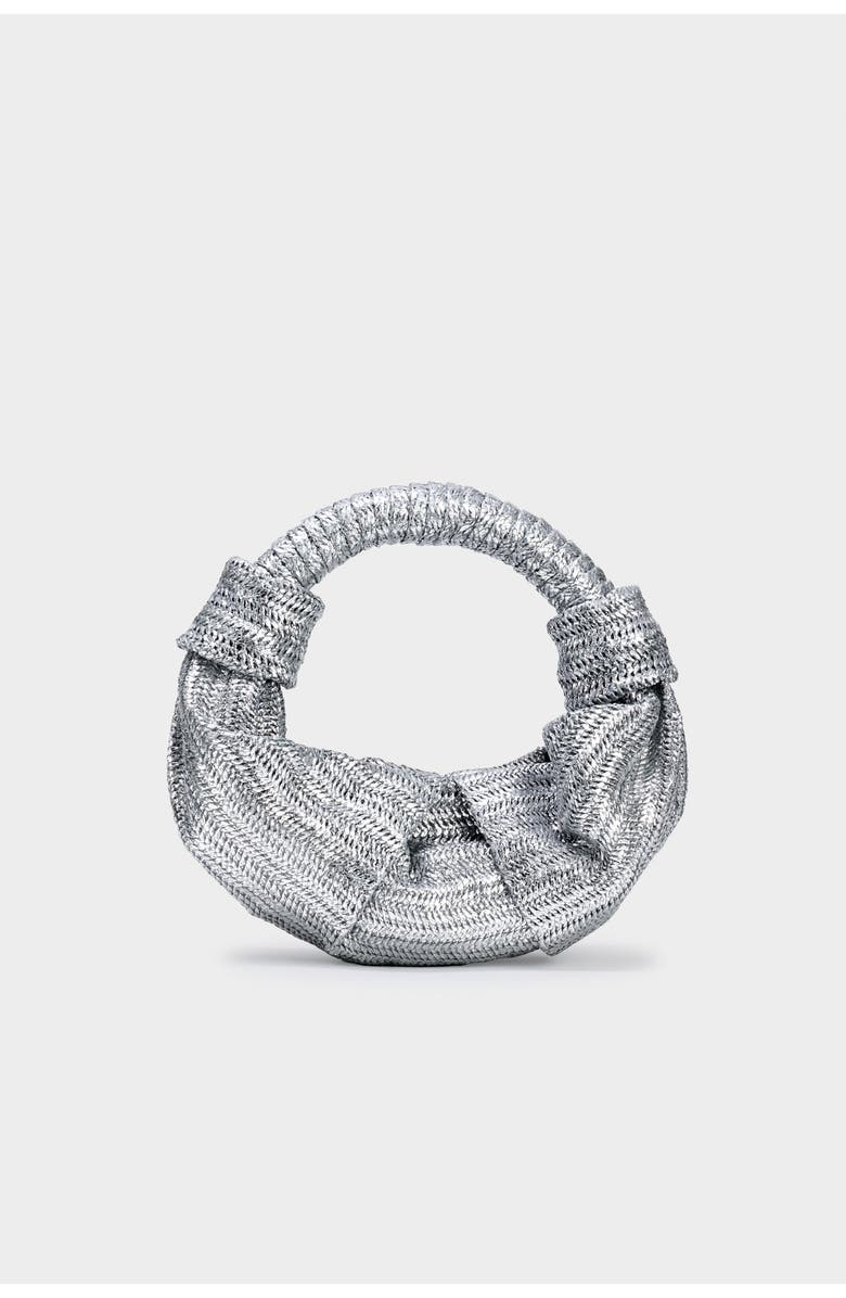 SIMONMILLER Herringbone Raffa Lopsy Bag, Main, color, Silver