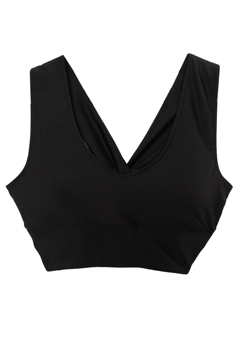 Twist Swim Crop, Alternate, color, Black