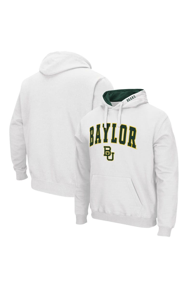 COLOSSEUM Men's Colosseum White Baylor Bears Arch & Logo 3.0 Pullover Hoodie, Main, color, White