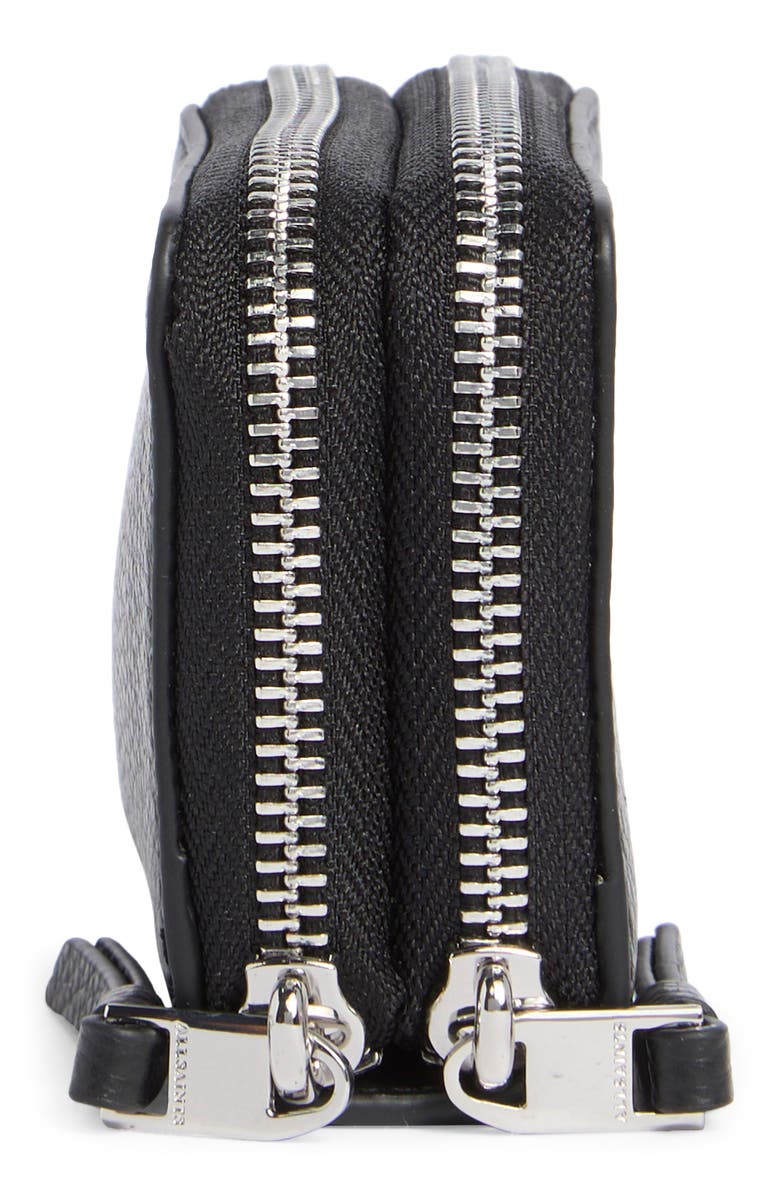 AllSaints Fetch Card Wallet, Alternate, color, Black