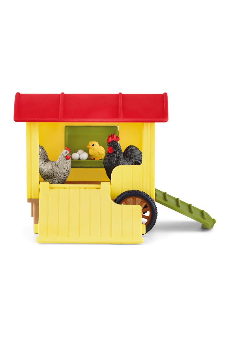 Farm World, Mobile Chicken Coop 12 Piece Playset, Alternate, color, Multicolored