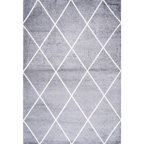 Jonathan Y Cole Minimalist Diamond Trellis Area Rug In Gray/white