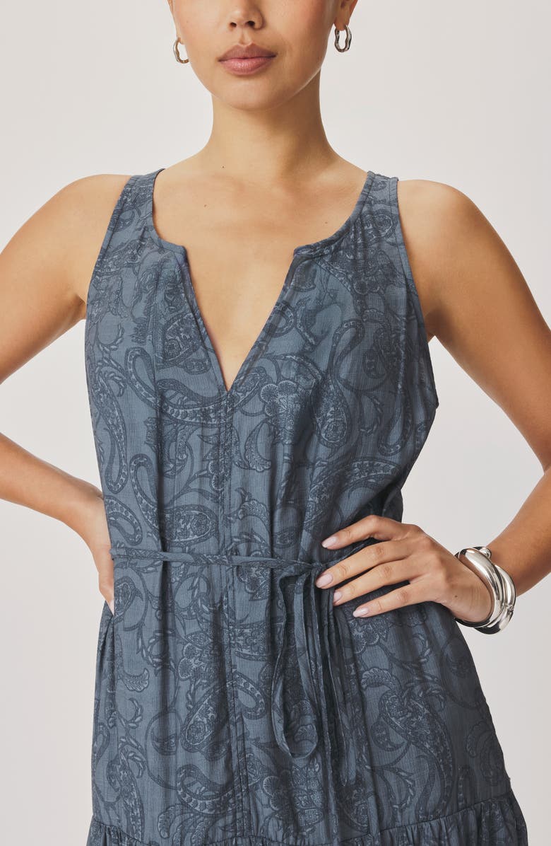 Splendid Iris Paisley Print Tiered Maxi Dress, Alternate, color,