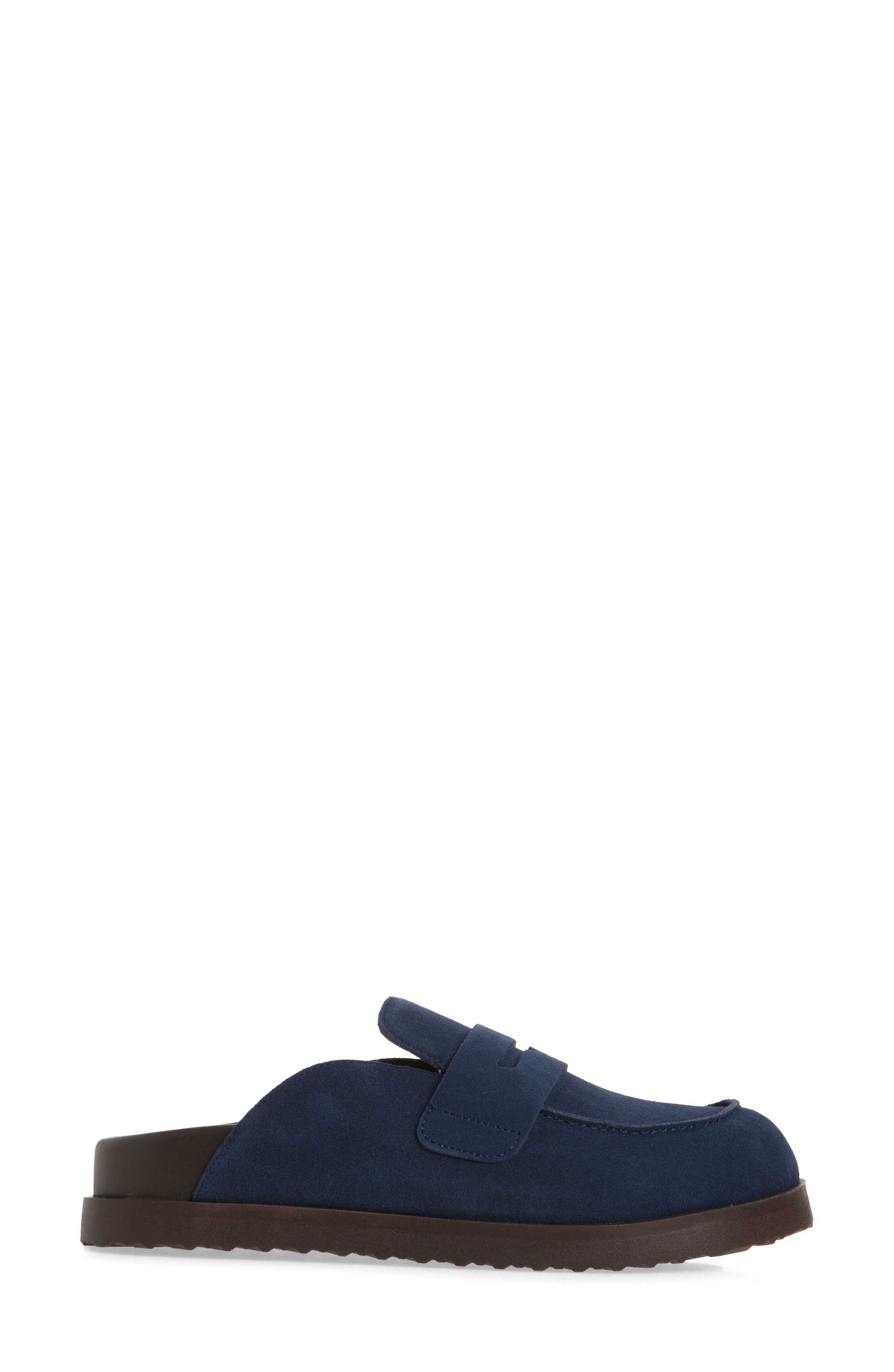 Steve Madden Toryn Loafer Mule, Alternate, color, Navy Suede