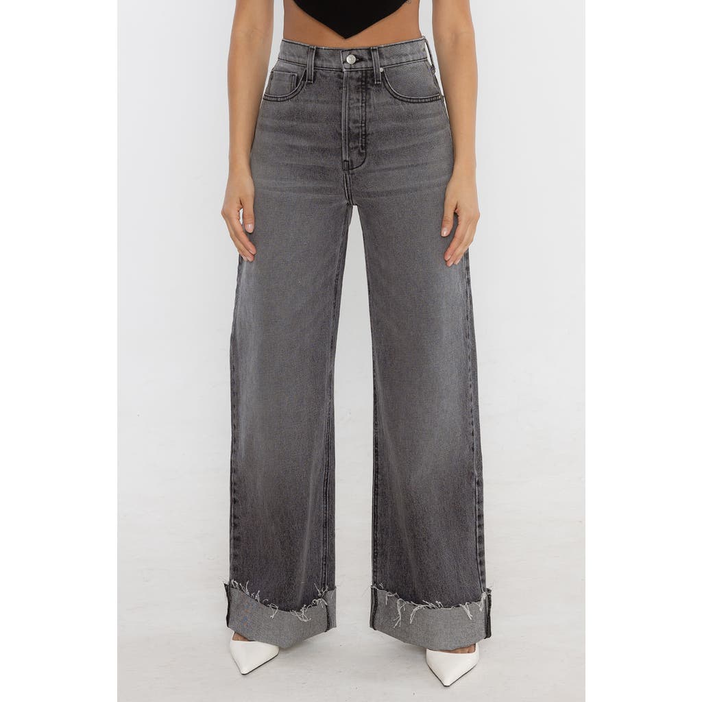 Rüdes Denim High Rise Adeline Cuffed Jeans In Laguna Grey In Laguna Grey