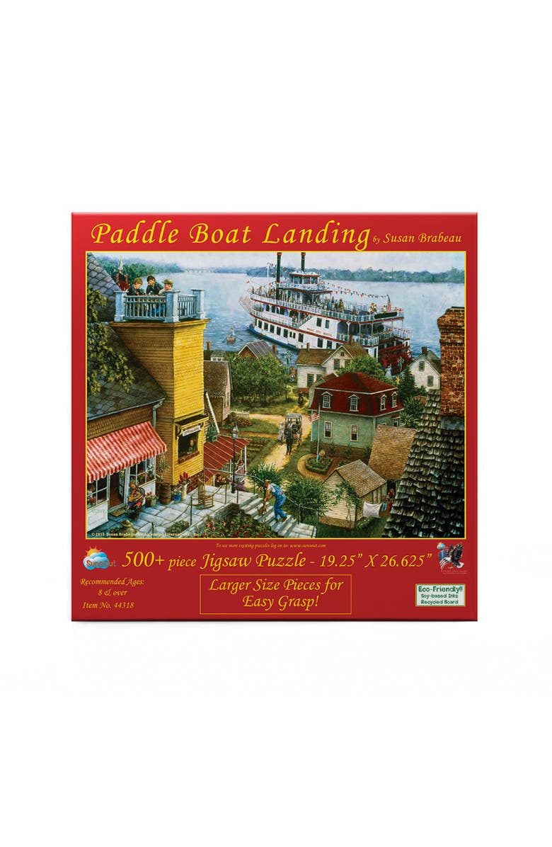 Sunsout Paddle Boat Landing 500 piece Jigsaw Puzzle for Adults Large Pieces, Alternate, color, Multicolor