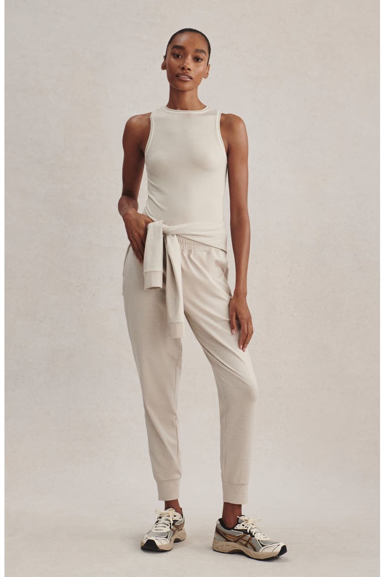 Lettie Stretch Jersey Tank, Alternate, color, PEBBLE MARL