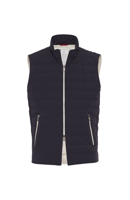 Brunello Cucinelli Quilted High-neck Gilet In Black