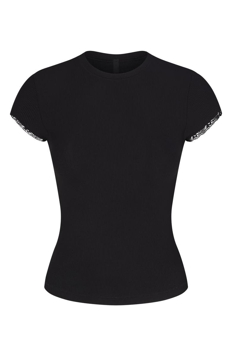 SKIMS Soft Lounge Lace T-Shirt, Alternate, color,