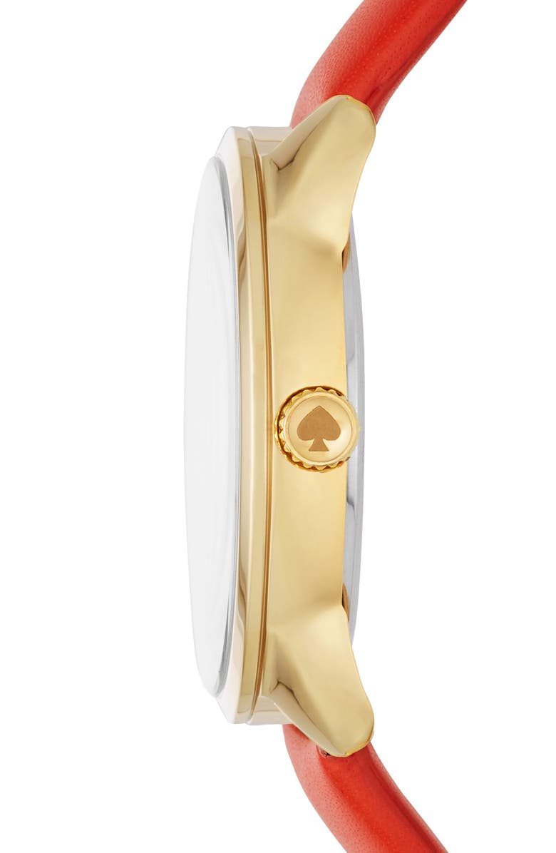 Kate Spade New York kate spade cactus crosstown leather strap watch, 34mm, Alternate, color, 