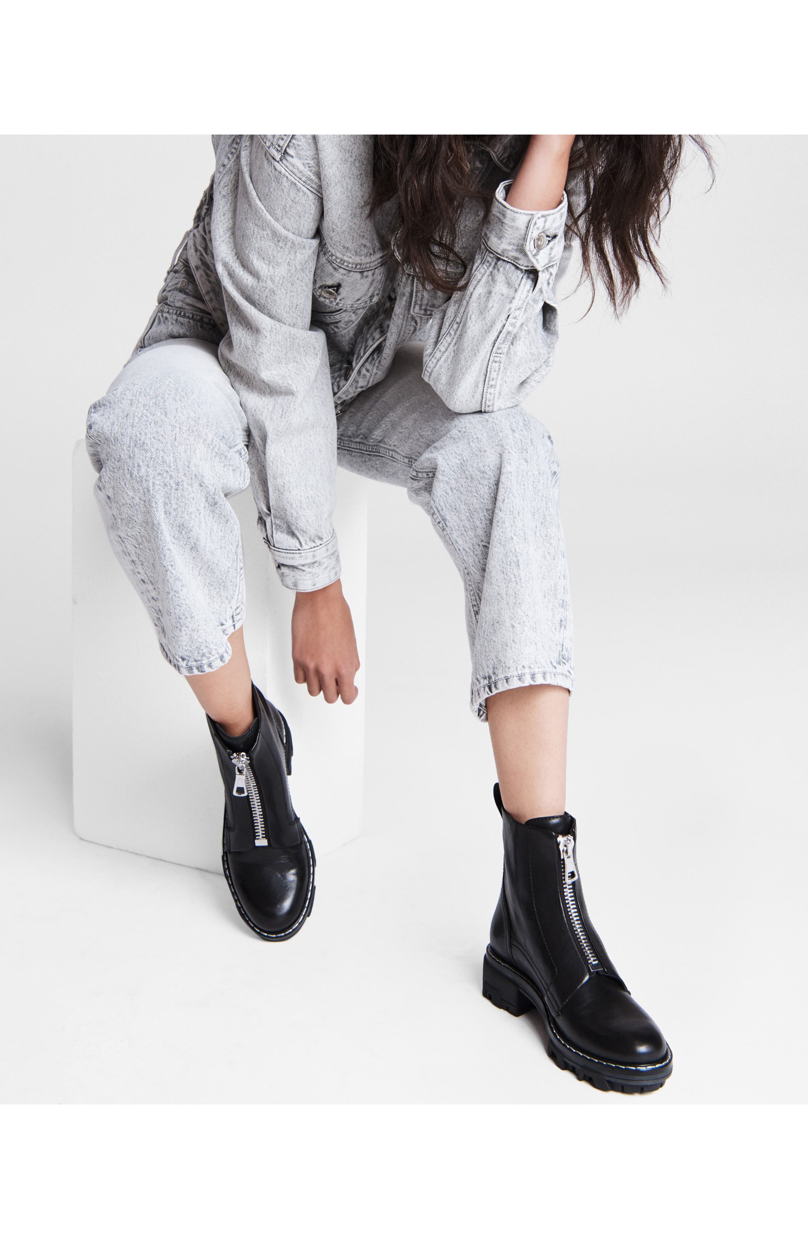 rag & bone Shiloh Zip Combat Boot, Alternate, color, 