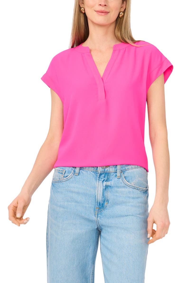 Vince Camuto Dolman Sleeve Top, Main, color, Hot Pink