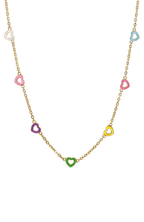 Lily Nily Kids' Heart Station Necklace in Multi 