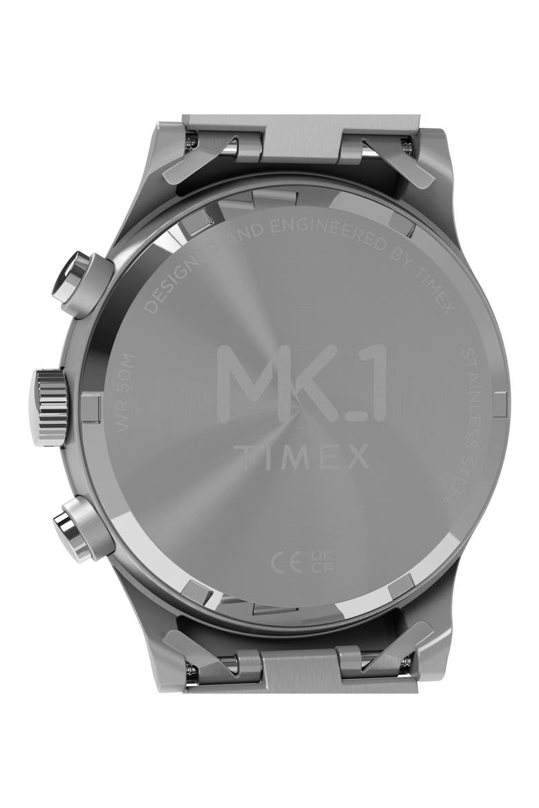MK1 Chronograph Bracelet Watch, 40mm, Alternate, color, SILVER-TONE