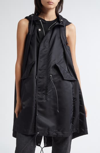 sacai♡ Nylon Twill Hoodie Vest Nylon Twill Hoodie Vest | sacai Official Store サカイ