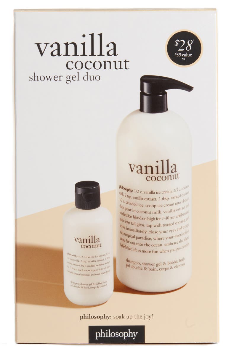 philosophy vanilla coconut shampoo, shower gel & bubble bath duo, Alternate, color,