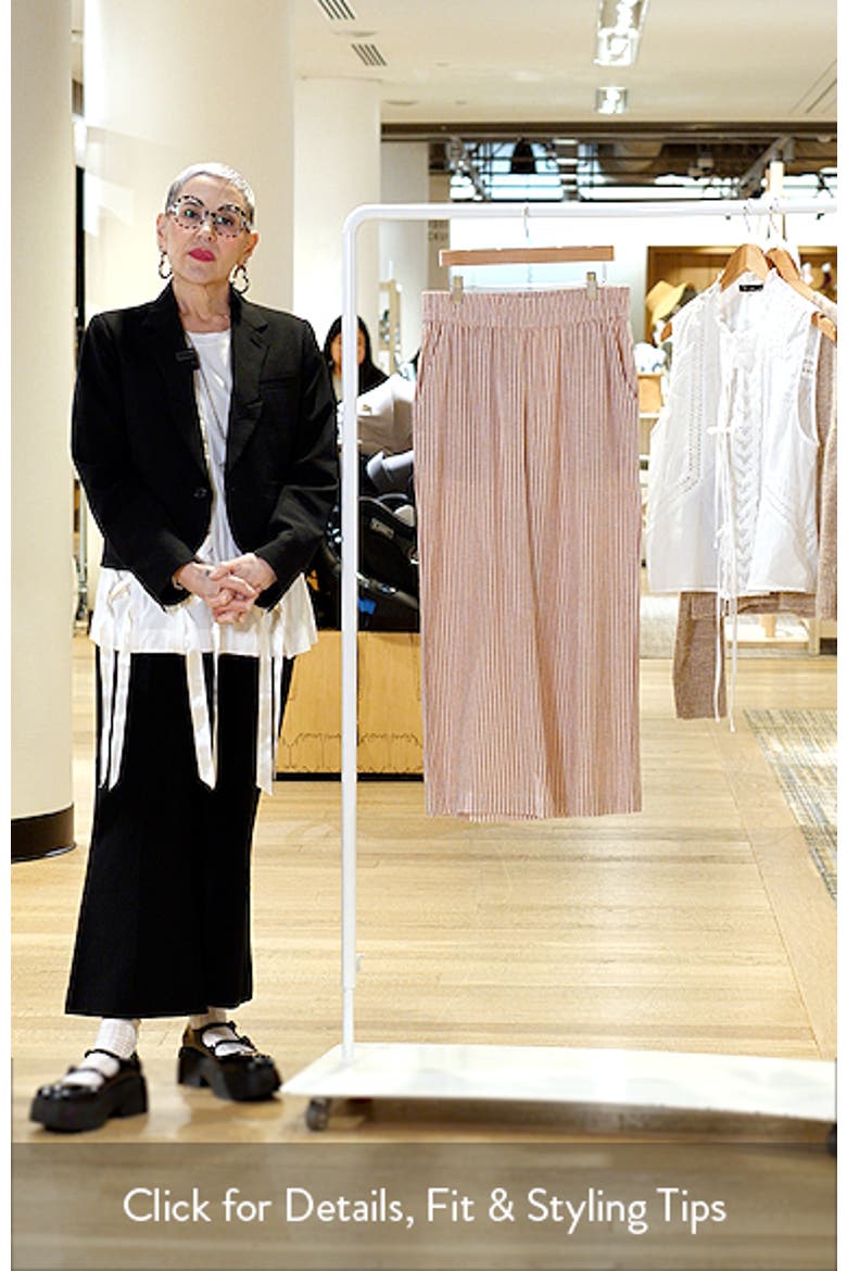 Allison Stripe Pull-On Crop Wide Leg Hemp Blend Pants video