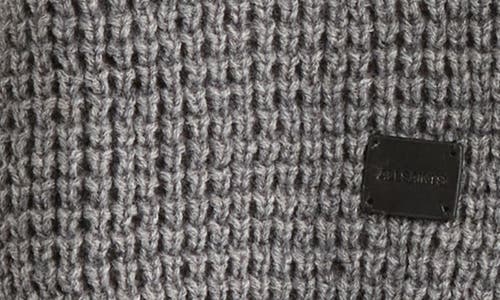 Allsaints Mixed Stitch Scarf In Gray