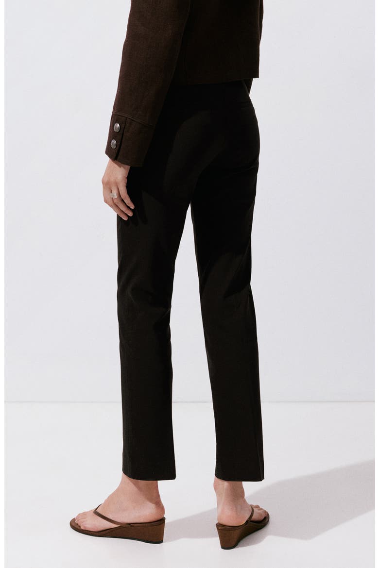 Crop Straight Leg Pants, Alternate, color, CHOCOLATE