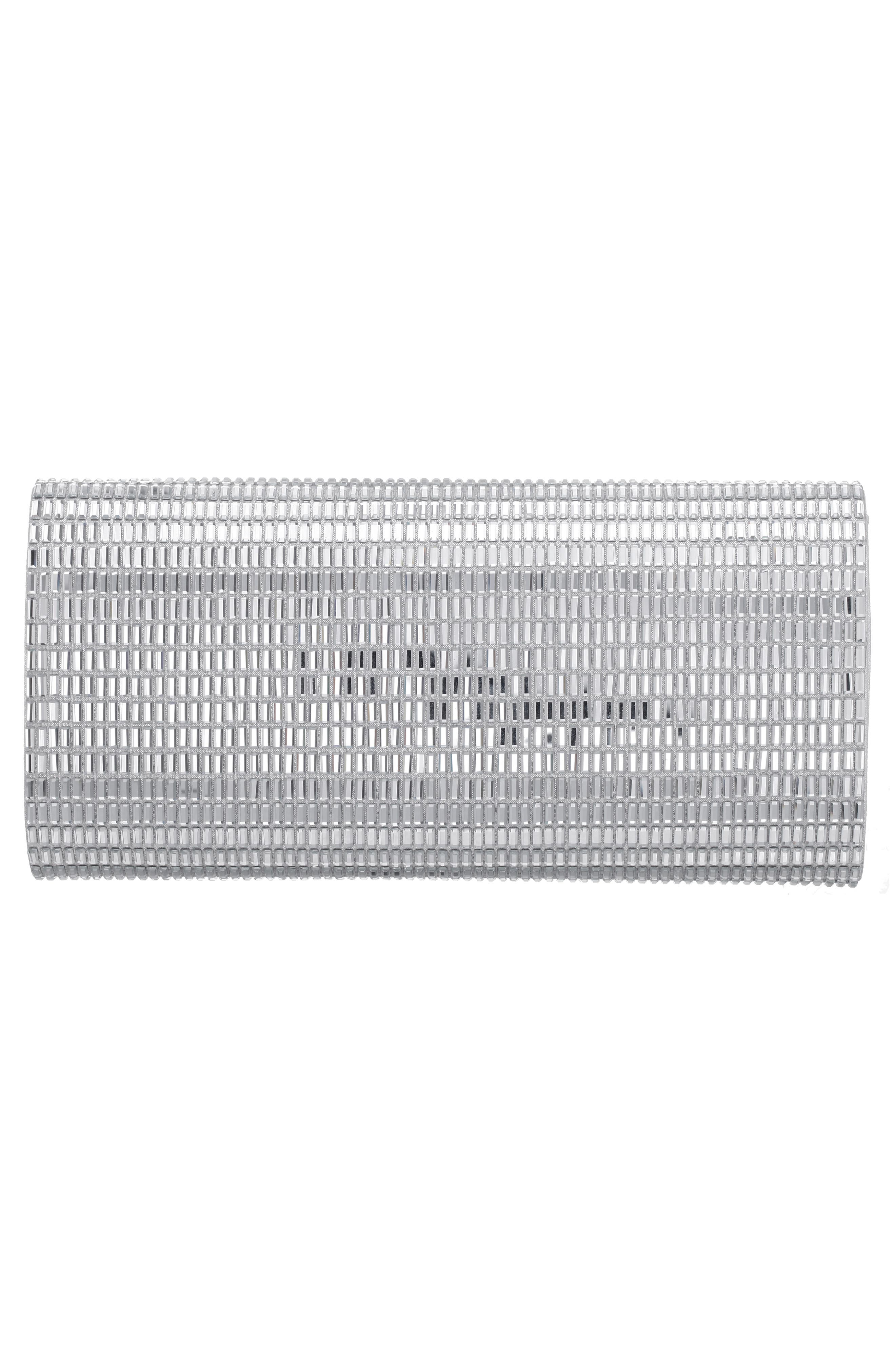 Nina Hope Clutch, Alternate, color, Silver