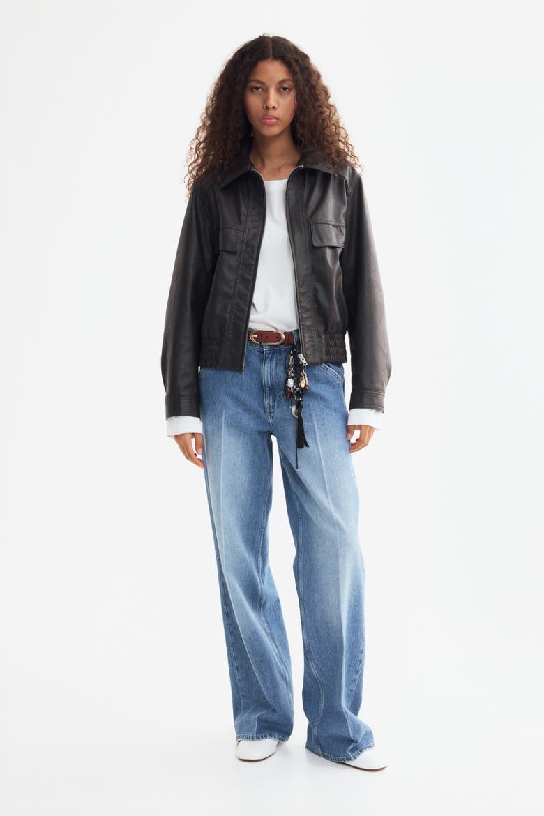 Oversized Coated Jacket, Alternate, color, Dark brown