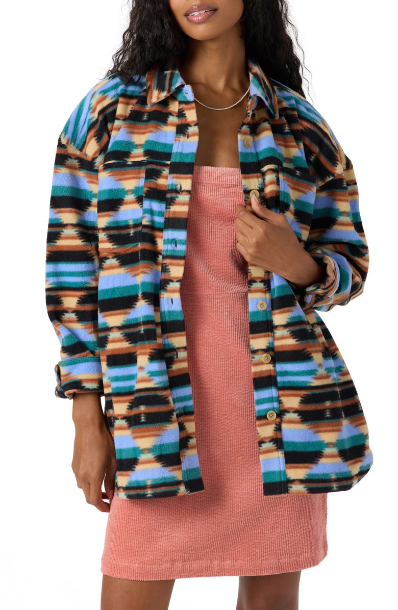 O'Neill Rune Oversize Superfleece Shirt Jacket, Main, color,