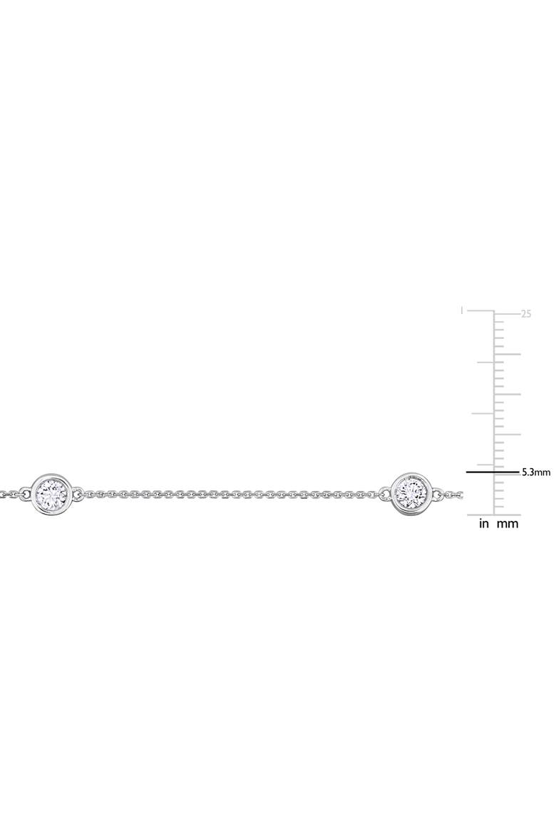 Lab-Grown Diamond Station Necklace 14k, Alternate, color, White Gold