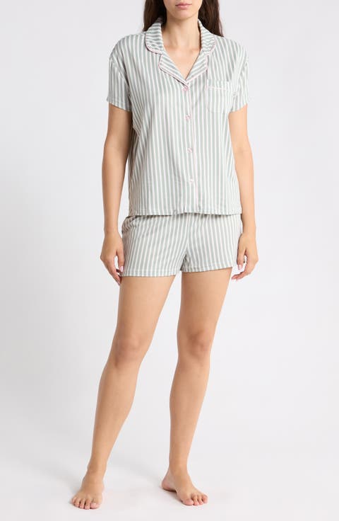Stripe Knit Short Pajamas