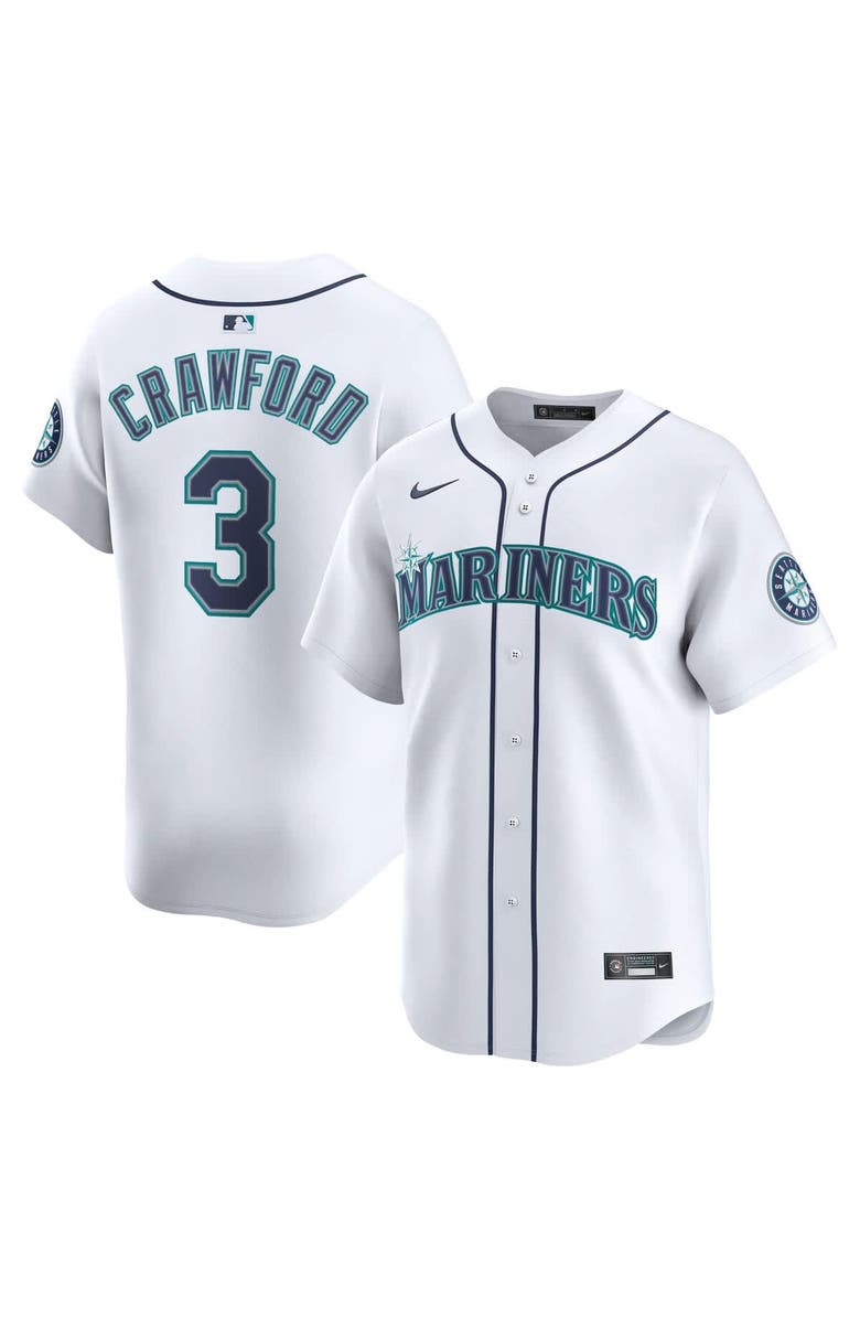 Nike Men's Nike J.P. Crawford White Seattle Mariners Home Limited Player Jersey, Alternate, color, 