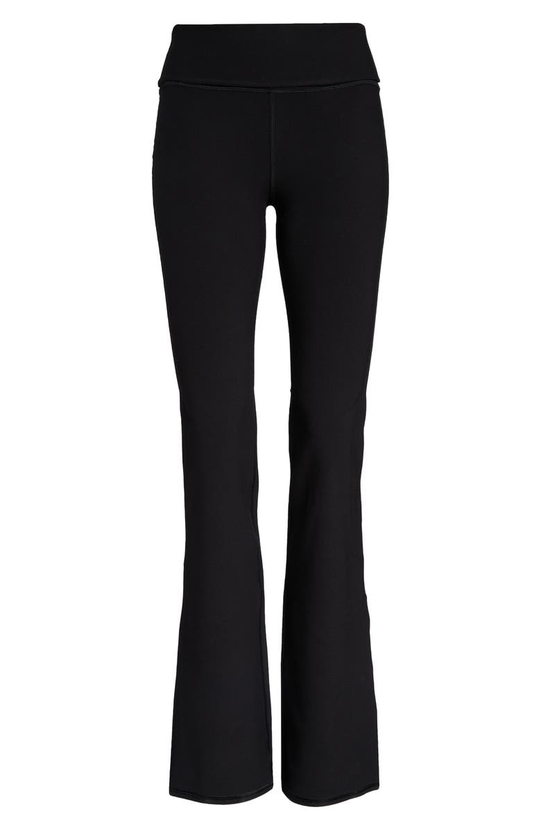 Alo Foldover Waist Bootcut Alosoft Leggings, Alternate, color,