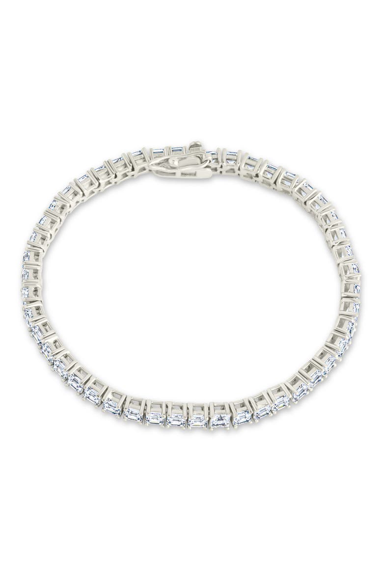 Brette Cubic Zirconia Tennis Bracelet, Main, color, SILVER