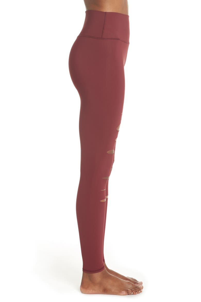 Ripped Airbrush Leggings, Alternate, color, BLACK CHERRY