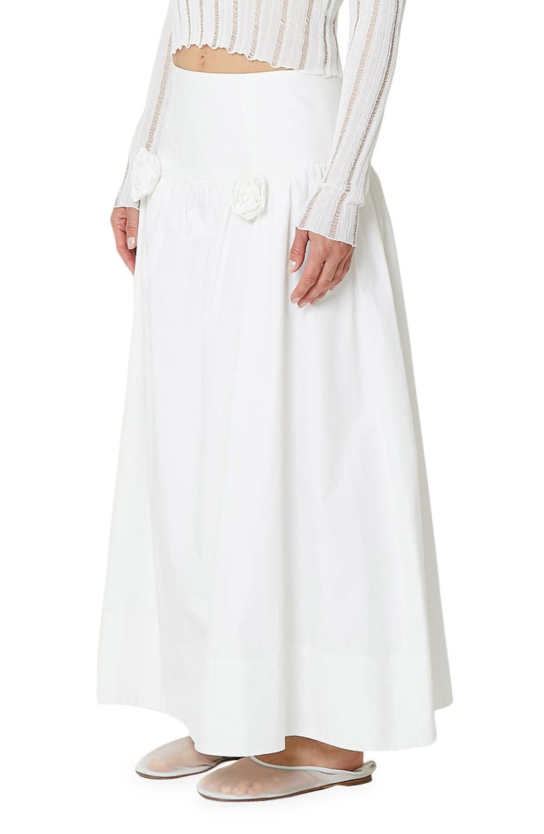 Find Me Now Tamia Rosette Cotton Maxi Skirt, Alternate, color, 