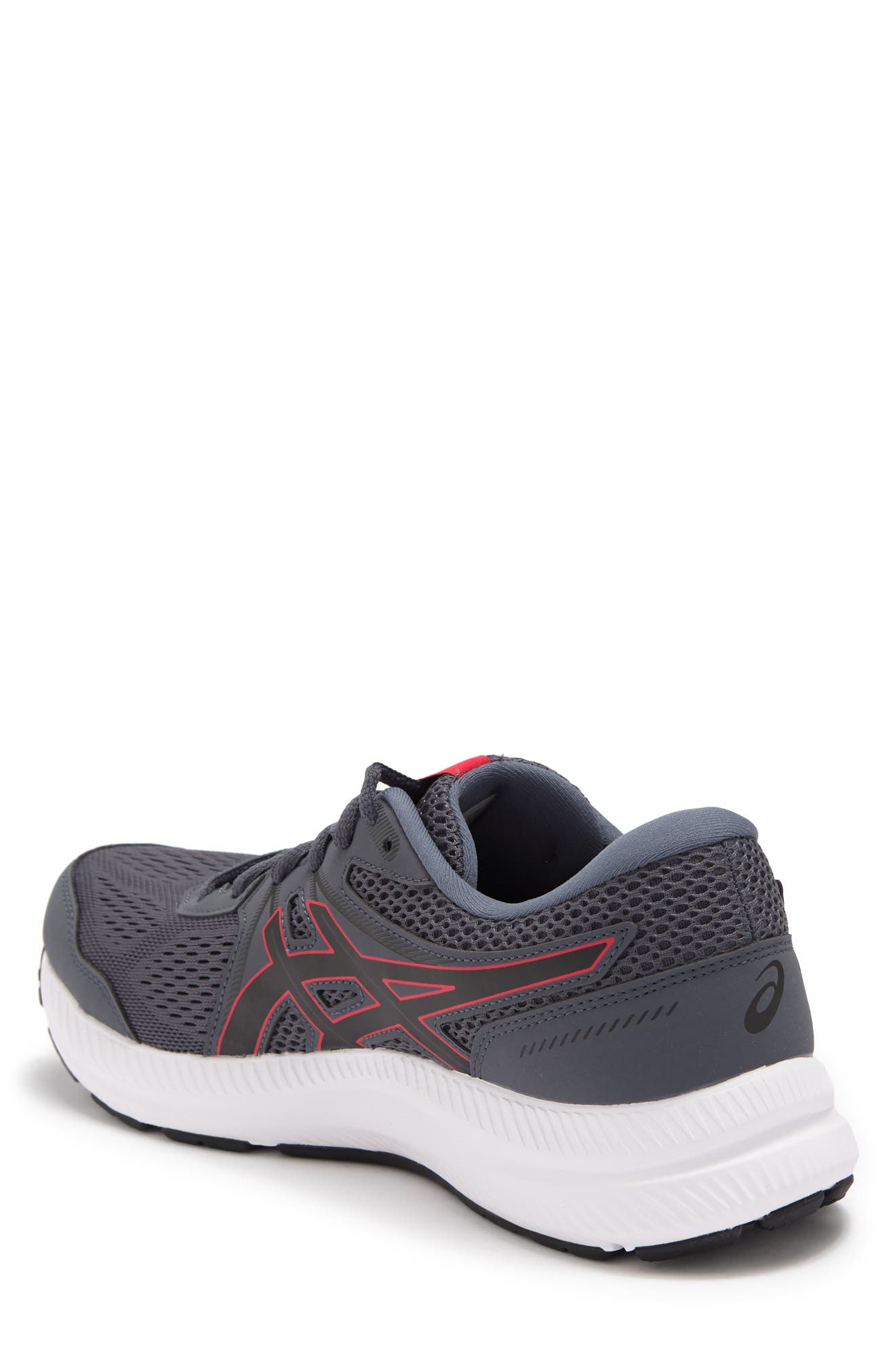 Asics GEL-Contend 7 Road Running Shoe, Alternate, color, CARRIER GREY/CLASSIC RED