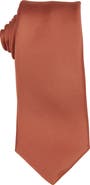 Brooklyn Brigade Men's Solid Satin X-Long Tie