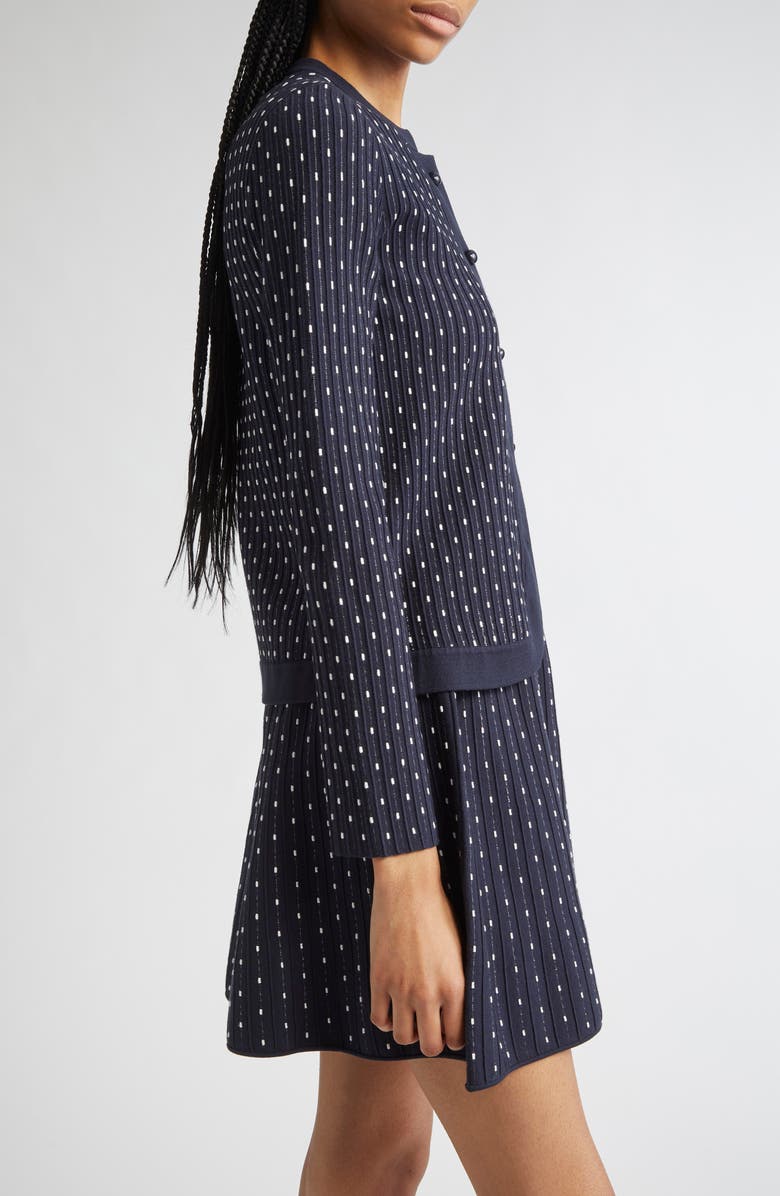 Emporio Armani Polka Dot Cardigan, Alternate, color, Fancy Blue