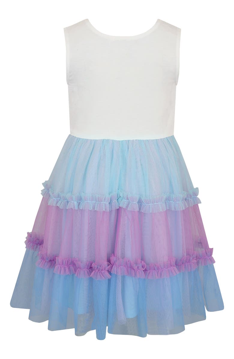 Zunie Kids' Butterfly Tutu Dress, Alternate, color, Blue/ Purple/ Ivory