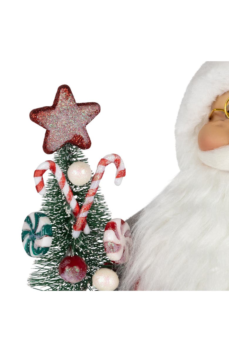 Northlight Candy Cane Santa Claus Christmas Figure - 18" - Red and White, Alternate, color, 