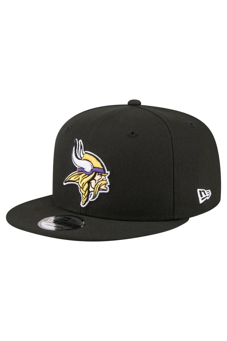 Men's New Era  Black Minnesota Vikings 9FIFTY Snapback Hat, Main, color, Black