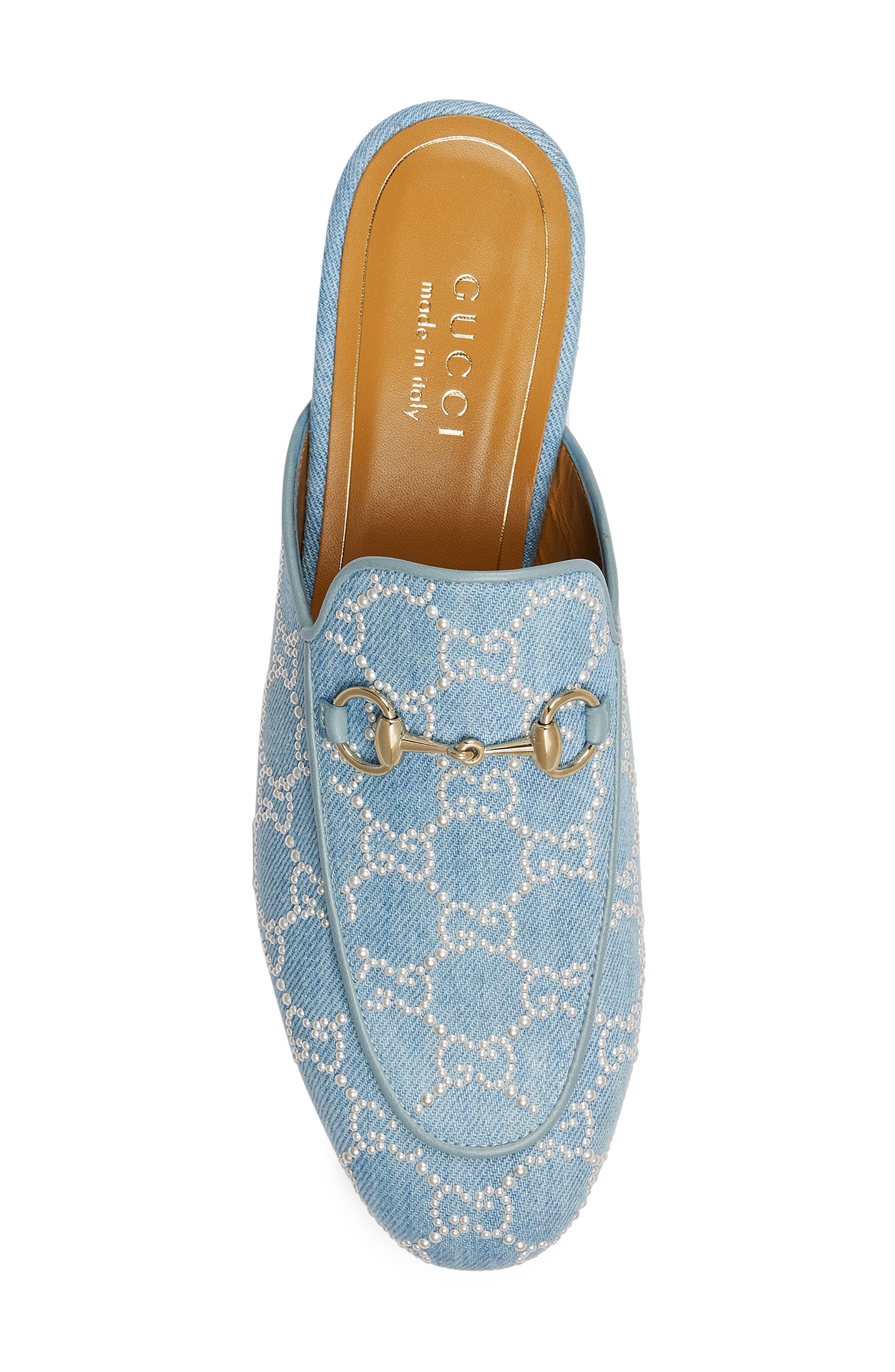 Gucci Princetown Horsebit GG Monogram Loafer Mule, Alternate, color, Blue